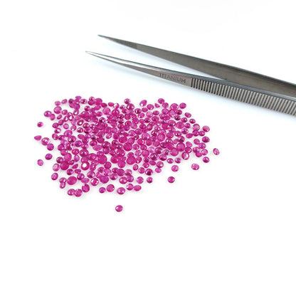 Natural Burma Ruby Calibrated Rounds | 2mm & 3mm