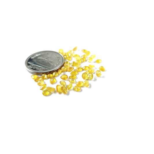 Natural Calibrated Bangkok Yellow Sapphire Pears | 3x5mm & 6x4mm