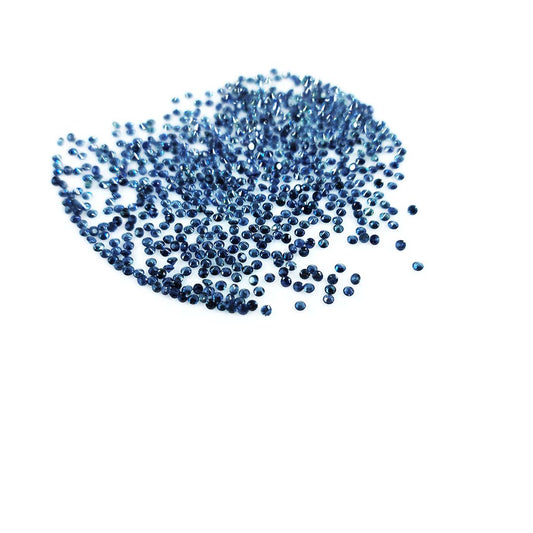 Natural  Blue Sapphire Calibrated Diamond Cut Rounds 2mm