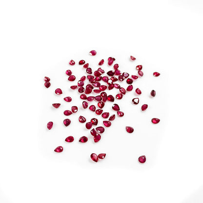 Natural Bangkok Ruby Calibrated Pears | 2x3mm & 3x4mm