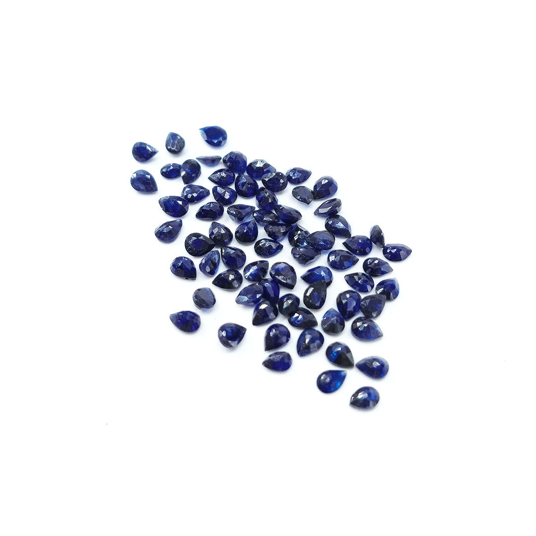 Natural  Bangkok Blue Sapphire Calibrated Pears | 3x4mm & 4x5mm