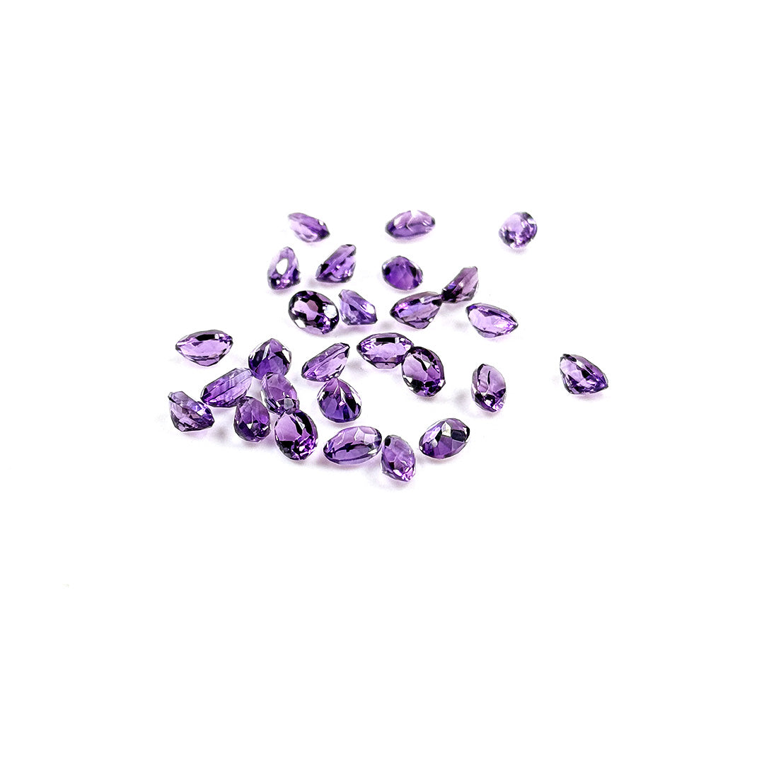 Natural Amethyst Calibrated Ovals | 7x5mm & 6x8mm