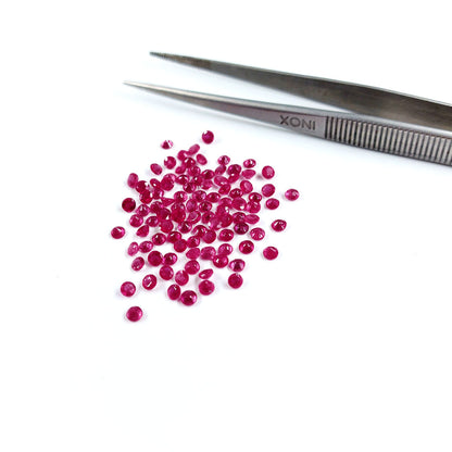 Natural Mozambique Ruby Calibrated Rounds | 2mm & 3mm