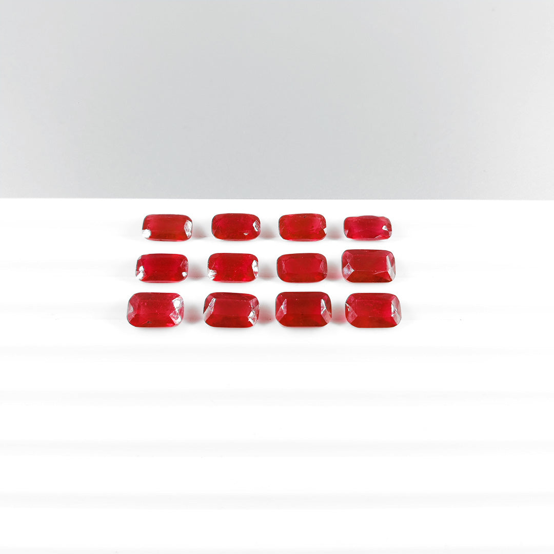 Natural Bangkok Ruby Calibrated Long Cushions | 6x10mm & 6.5x10mm