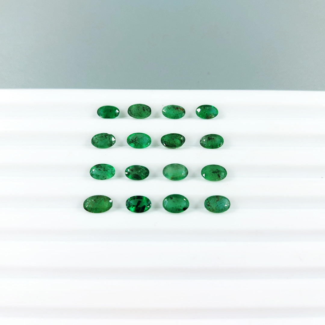 Natural Zambian Emerald Calibrated Ovals | 3x5mm & 6x4mm