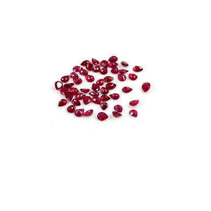 Natural Bangkok Ruby Calibrated Pears | 4x5mm & 5x6mm