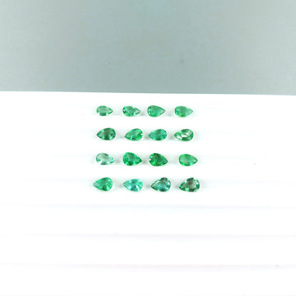 Natural Zambian Emerald Calibrated Pears | 3x5mm & 4x6mm