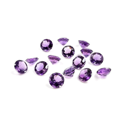 Natural Amethyst Calibrated Rounds | 12mm & 13mm