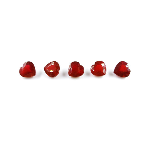 Natural Bangkok Ruby Calibrated Hearts | 8mm, 9mm & 10mm