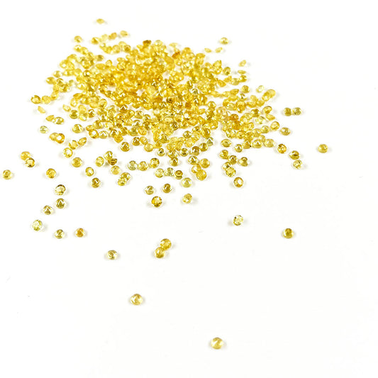 Natural Nigerian Untreated Yellow Sapphire Calibrated Rounds 2mm