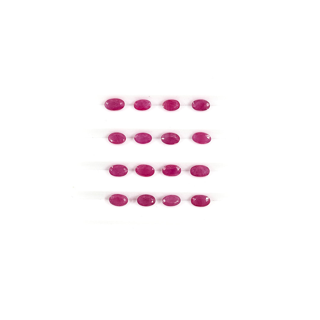 Natural African Ruby Calibrated Ovals | 3x5mm & 6x4mm