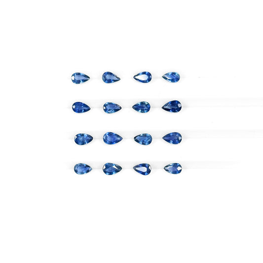 Natural Bangkok Untreated Blue Sapphire Calibrated Pears | 3x5mm & 6x4mm