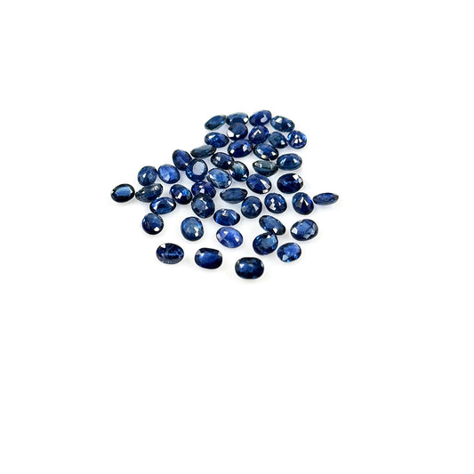 Natural  Bangkok Untreated Blue Sapphire Calibrated Ovals | 3x4mm & 4x5mm