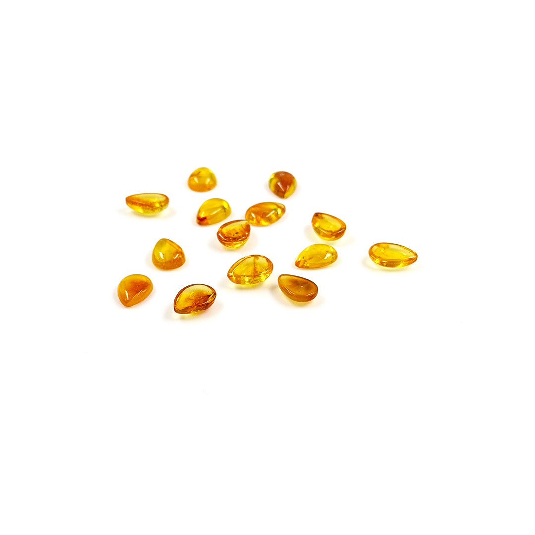 Natural Amber Calibrated Pears | 7x9mm & 8x10mm