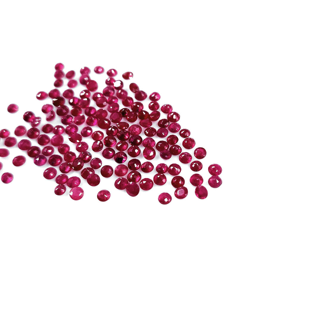 Natural Burma Ruby Calibrated Rounds | 2mm & 3mm