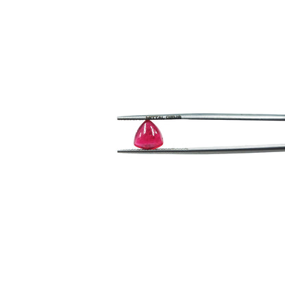 Natural Bangkok Ruby Calibrated Cabochon Triangles | 6mm & 7mm