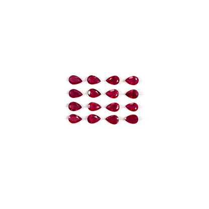 Natural Bangkok Ruby Calibrated Pears | 4x7mm & 5x8mm