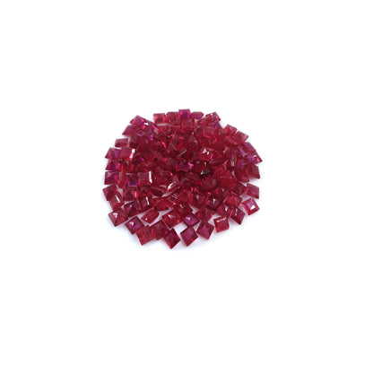 Natural Bangkok Ruby Calibrated Squares | 4mm & 5mm