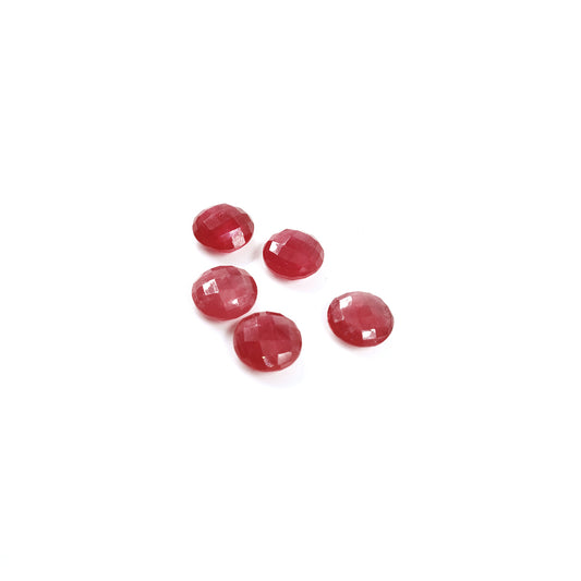 Natural Bangkok Ruby Calibrated Rosecut Briolette Rounds | 11mm & 12mm