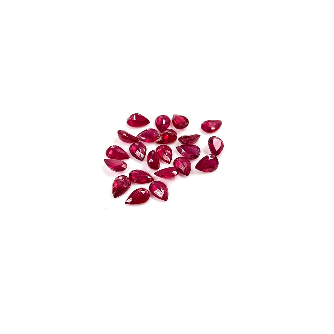 Natural Bangkok Ruby Calibrated Pears | 4x7mm & 5x8mm