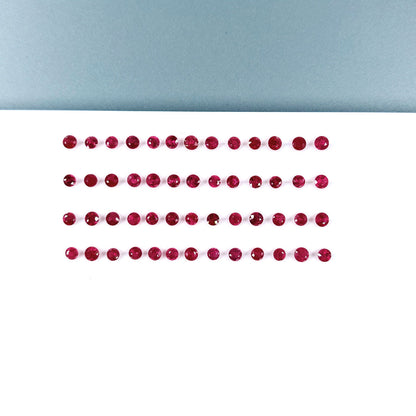 Natural Burma Ruby Calibrated Diamond Cut Rounds 3mm