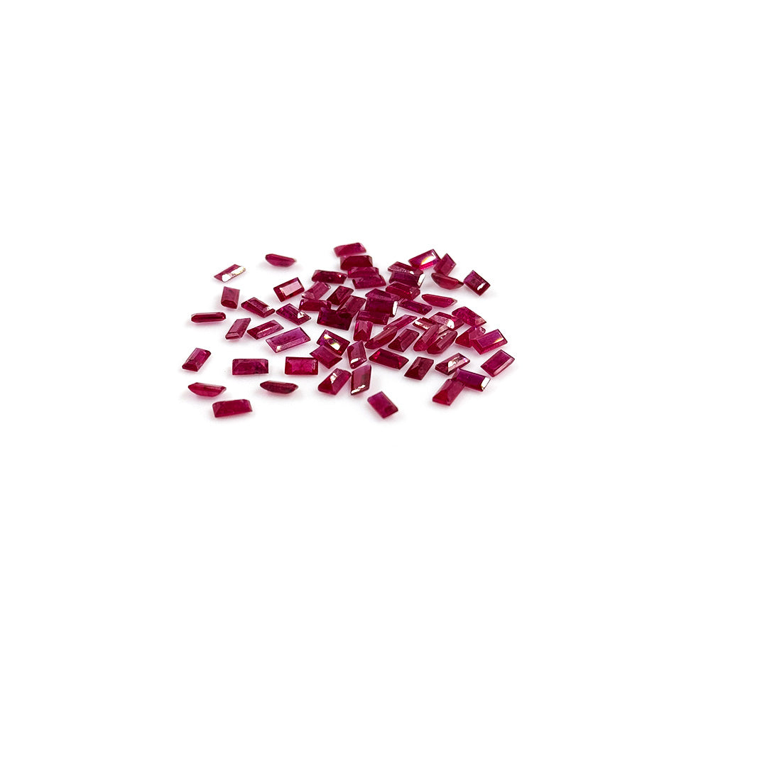 Natural Mozambique Ruby Calibrated Baguettes 2x4mm