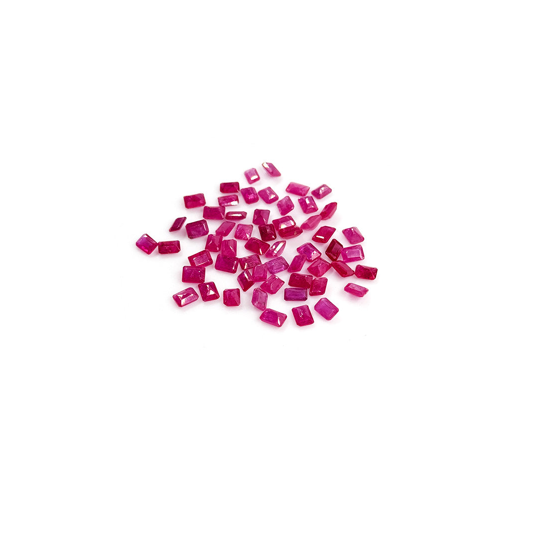 Natural Mozambique Ruby Calibrated Octagons | 3x4mm & 4x5mm