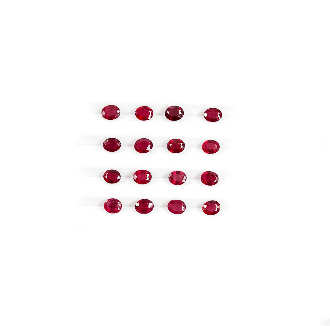 Natural Bangkok Ruby Calibrated Ovals | 4x5mm & 5x6mm