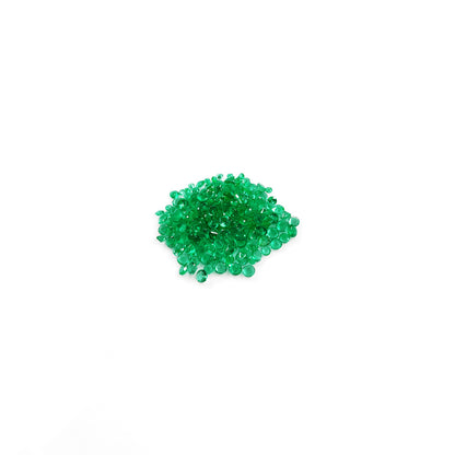 Natural Zambian Emerald Calibrated Diamond Cut Rounds 1mm