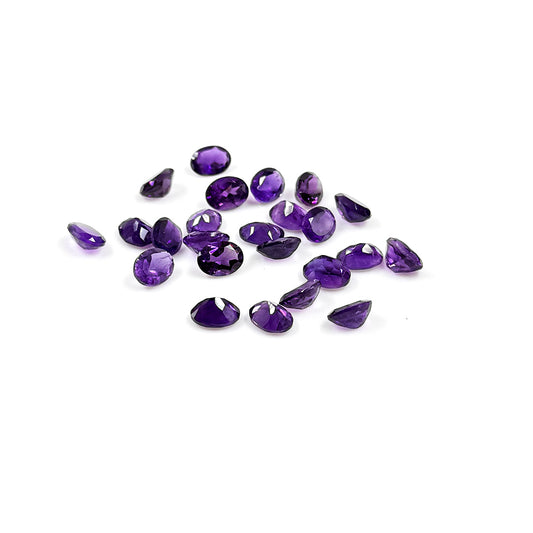 Natural Amethyst Calibrated Ovals | 3x5mm & 6x4mm