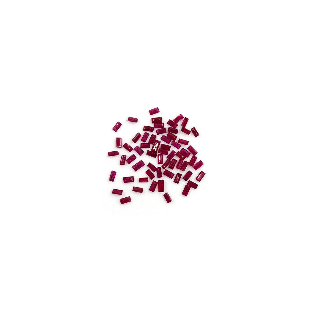 Natural Mozambique Ruby Calibrated Baguettes 2x4mm