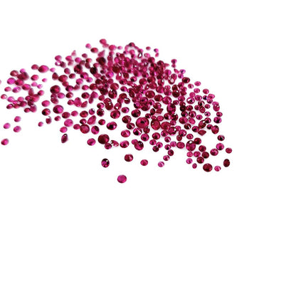 Natural Burma Ruby Calibrated Diamond Cut Rounds | 1.2-2.5mm