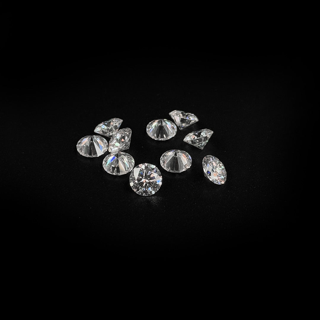 Moissanite Calibrated Rounds | 5mm & 6mm