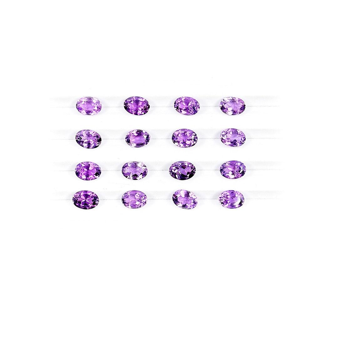 Natural Amethyst Calibrated Ovals | 7x5mm & 6x8mm