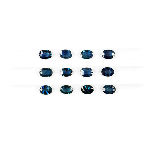 Natural  Bangkok Untreated Teal Sapphire Calibrated Ovals | 5x7mm & 6x8mm