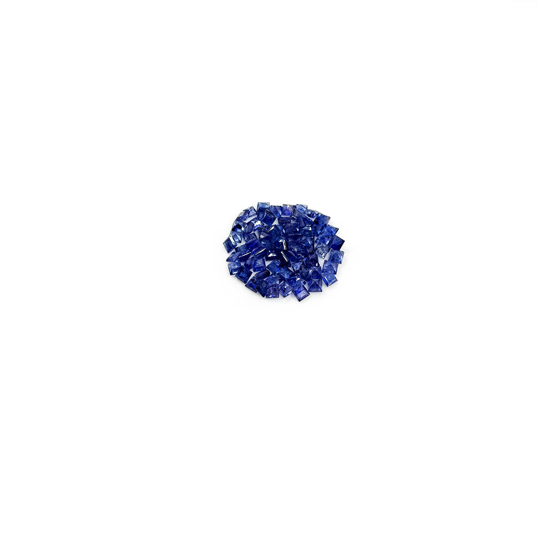 Natural  Bangkok Blue Sapphire Calibrated Squares 3.5mm