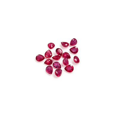 Natural Bangkok Ruby Calibrated Pears | 4x5mm & 5x6mm