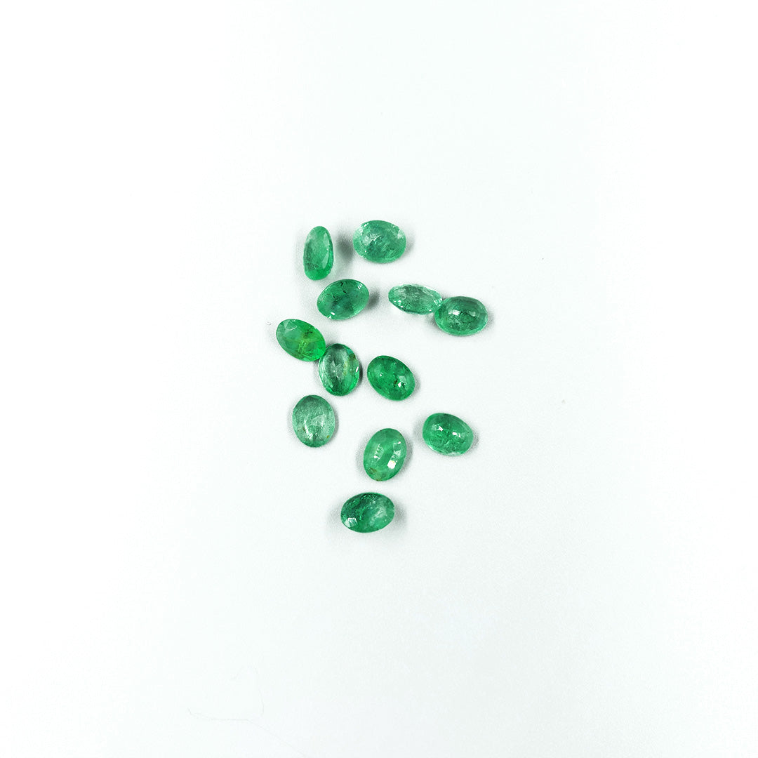 Natural Zambian Emerald Calibrated Ovals 7x9mm