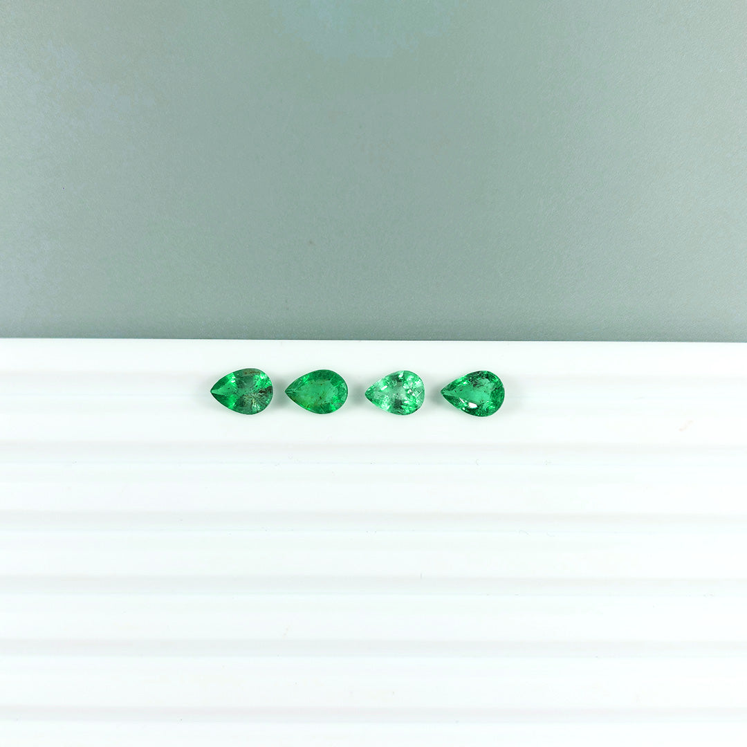 Natural Zambian Emerald Calibrated Pears | 5x7mm &6x8mm