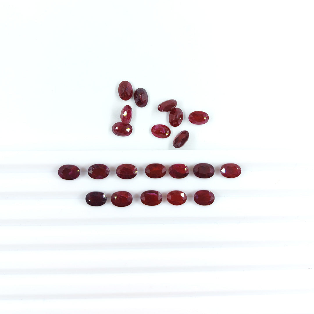 Natural African Ruby Calibrated Ovals 5x7mm