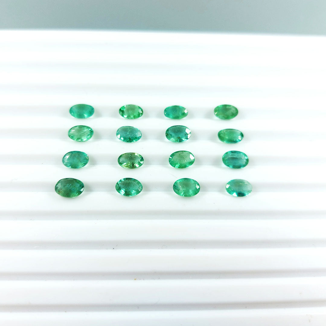 Natural Zambian Emerald Calibrated Ovals 7x5mm