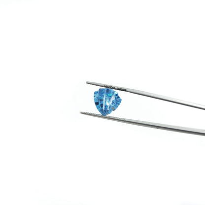 Natural Blue Topaz Concave Cut Fancy Shape, 12mm