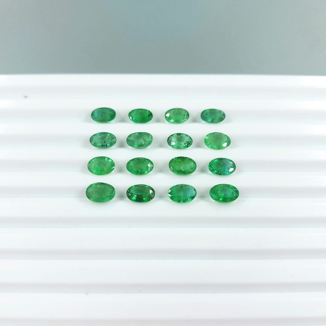 Natural Zambian Emerald Calibrated Ovals 5x7mm