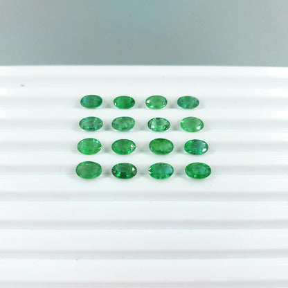 Natural Zambian Emerald Calibrated Ovals 5x7mm