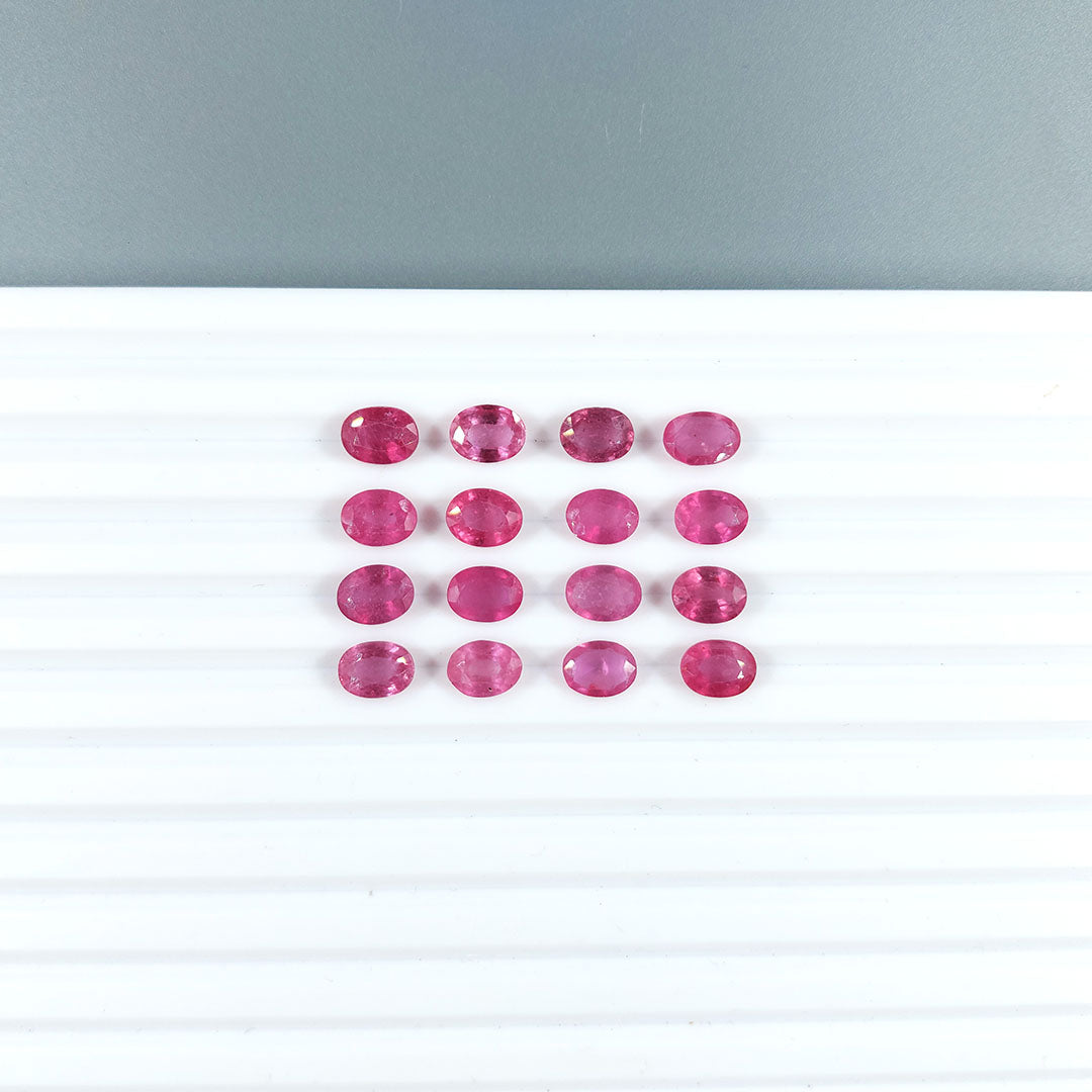 Natural Mozambique Ruby Calibrated Ovals | 6x8mm & 7x9mm