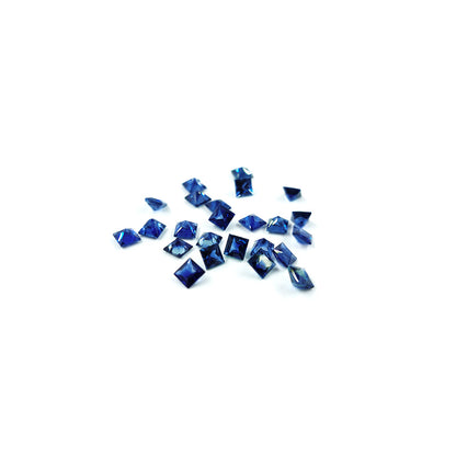 Natural Blue Sapphire Calibrated Square | 3mm & 3.5mm