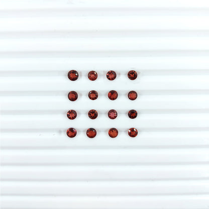 Natural Garnet Calibrated Rounds, 4mm