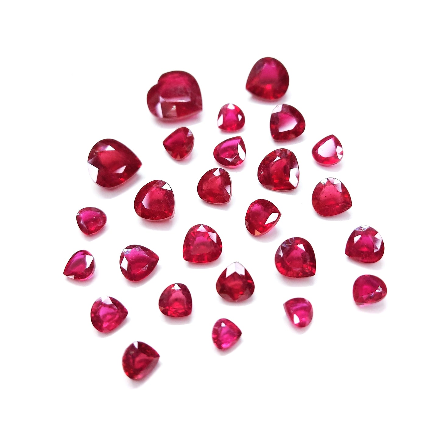 Natural Bangkok Ruby Calibrated Hearts | 3mm - 10mm