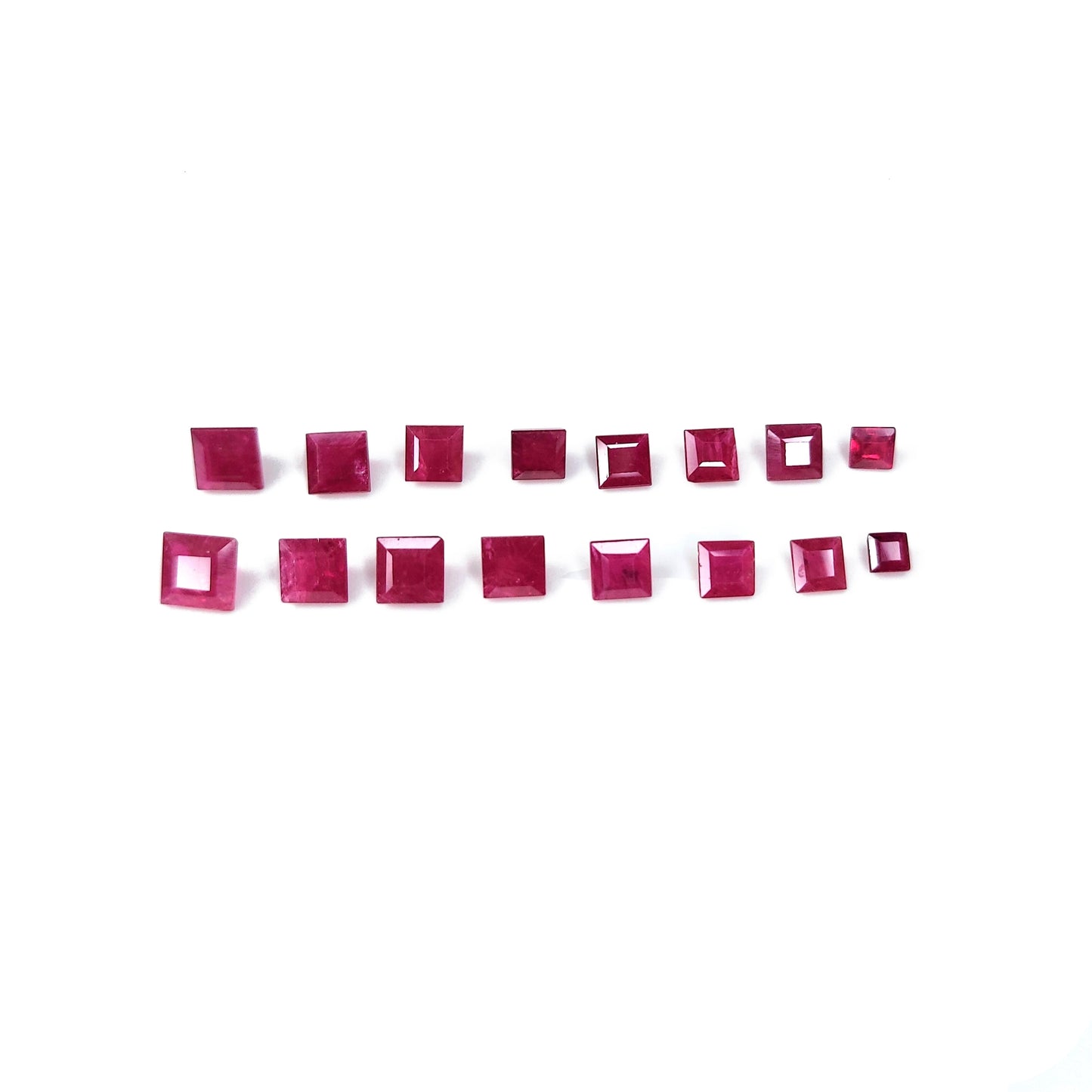 Natural Ruby Calibrated Square | 4mm & 5mm