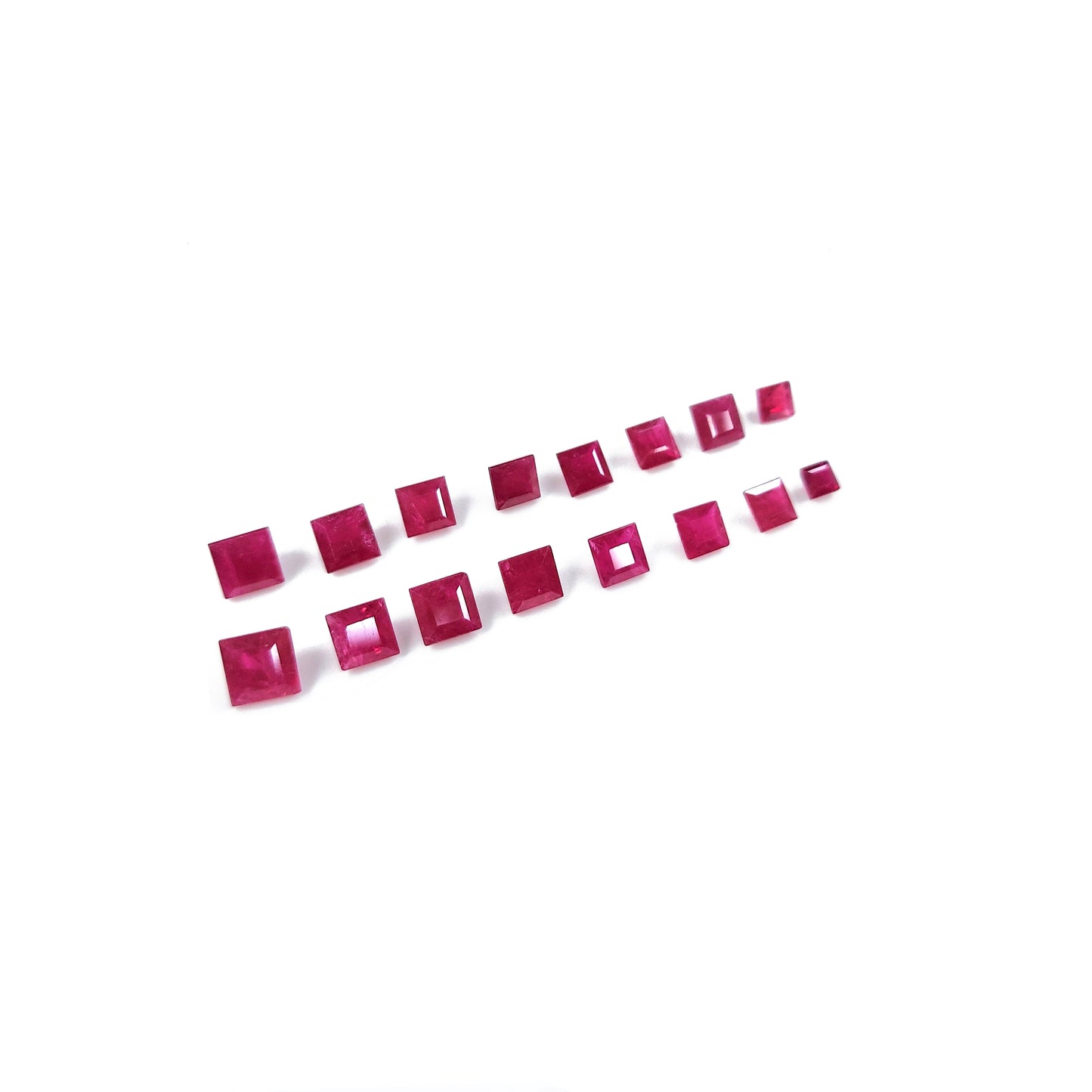 Natural Ruby Calibrated Square | 4mm & 5mm